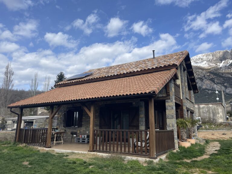 The terrace side of the house