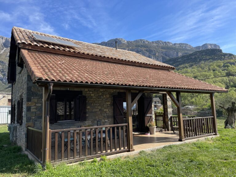 The house and its timber terrace