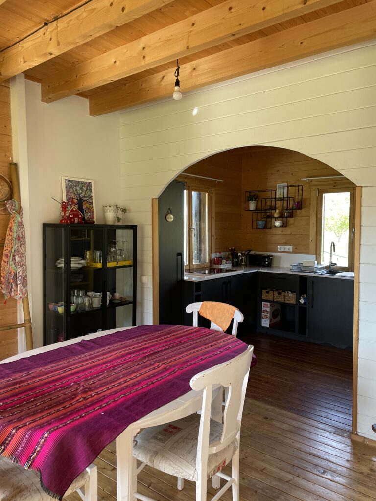 The dining area