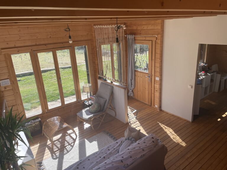The living spaces seen from above